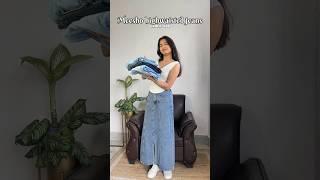 Meesho Highwaisted Jeans Haul Under 500 #highwaistjeans #shorts #ytshorts #meeshohaul #meesho #fyp