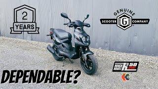 2-years with the Roughhouse 50cc 2-stroke Scooter from Genuine Scooter Company R50