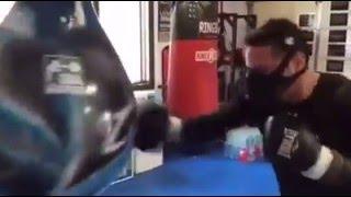 Joseph Parker vs Carlos Takam Aqua Bag 62 Punch Combo Altitude Mask