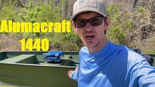 Alumacraft 1440 review, thoughts, rig.  My first boat!