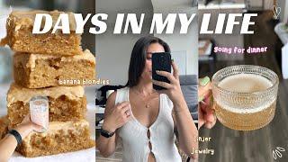 VLOG: Linjer Jewelry haul, amazon unboxing, going for dinner, baking banana blondies, ttc talks