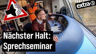 Realer Irrsinn: Bahnsprech-Seminar für DB-Lokführer*innen | extra 3 | NDR