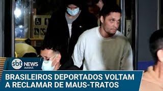 Brasileiros deportados dos EUA voltam a reclamar de maus-tratos em avião | #SBTNews (10/02/25)