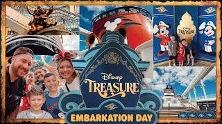 Disney Treasure Cruise Embarkation Day!  First Look at Disney’s NEWEST Ship – Room Tour & More!