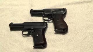 Kriegsmarine Mauser Model 1934 Pistol and Comparison with the 1914 Model Mauser.
