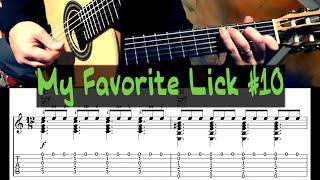 My Favorite Lick #10 - Tutorial with TAB - Classical Guitar