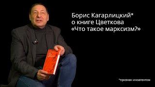 Борис Кагарлицкий (признан иноагентом) говорит о книге Цветкова "Что такое марксизм?"