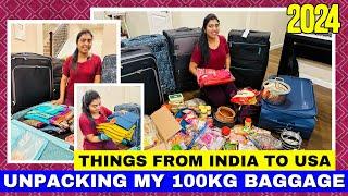 ️  India-லிருந்து என்ன கொண்டு வந்தேன் ? | Unpacking 100Kg Baggage | India to USA | USA Tamil VLOG