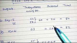 icse 2023 Average student Marks calculation| How to calculate your percentage