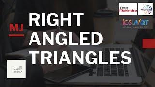 Right Angled Triangles - Geometry - For All Competitive Examinations - Properties explained by MJ