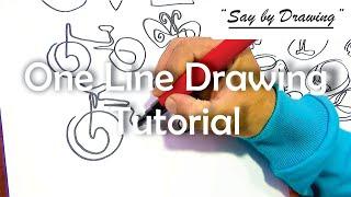 One Line Drawing for Beginners || Step by Step One Line Drawing || How to Draw an One Line Drawing