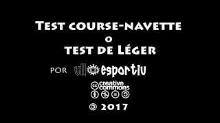 Test Course Navette.  Periodos de 1 minuto.  En castellano.