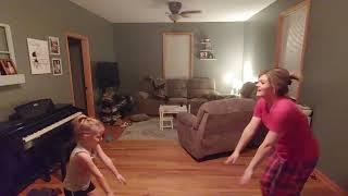 celebrate good times come on. Earth, Wind and Fire. Mom and daughter dance.