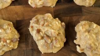 No-Bake Coconut Pecan Praline Cookies