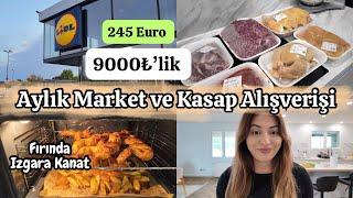 Lidl Mağazası | 9000₺’lik AYLIK MARKET ve KASAP ALIŞVERİŞİ | 245 Euro’ya Neler Aldık 