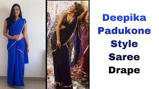 Deepika Padukone style drape of the song Batameez dil @mayurisareedraping