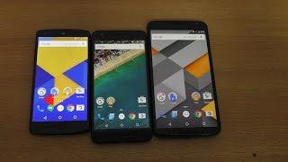 Nexus 6 vs 5X vs 5 - Android 6.0.1 Marshmallow Speed Test (4K)