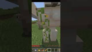 Enchanted golem with ️ knockback #minecraft #shorts