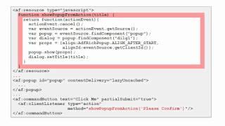 Using JavaScript in Oracle ADF Faces Application Development