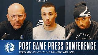 Jason Kidd, Dante Exum & Brandon Williams | Post Game @ SAS | 03/12/25