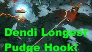 NaVi Dendi most epic longest Pudge Hook ever