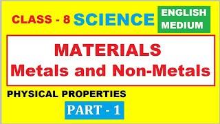 Class: 8. SCIENCE - Metals and Non-Metals @MR. K.S. CLASSES