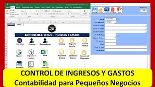 EFECTIVO-INGRESOS-GASTOS  | Como llevar la Contabilidad de un negocio pequeño en Excel-MACROS VBA