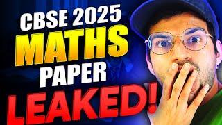 MATHS PAPER LEAKED || Class 10 CBSE 2025 Maths Paper Leak