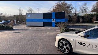 Very First Public Battery Swap w/ET7 at NIO Power Swap Station Apeldoorn (NL)