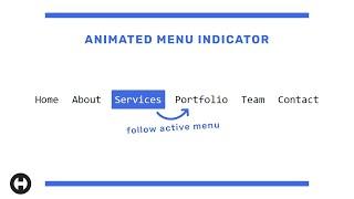 Animated Menu Indicator - HTML CSS & Javascript