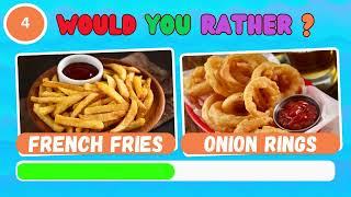 "Would You Rather? Food & Drink Edition  - part (1) | Fun Quiz Challenge | QuizWiz"