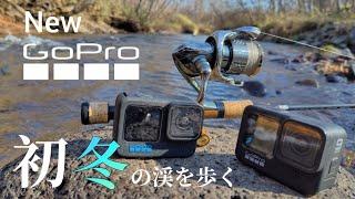 【GoPro】デカい魚が溜まってる…。新しいアクションカムで冬の渓流へ