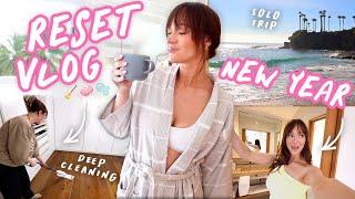 New Year Reset Vlog: Deep Cleaning My House + Solo Trip!!