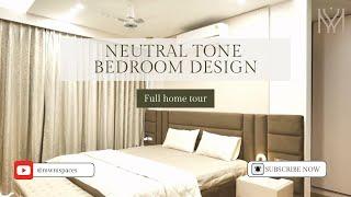 Neutral Tone Bedroom Design | Modern Interior Room Design | By MWM Spaces Pvt. Ltd., Gurugram