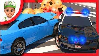 Police car chase for children. Sergeant Cooper for kids. Police Car for kids. policeman games.