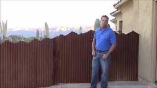 Corrugated Steel Fence with Mountain Top Design | Affordable Fence and Gates