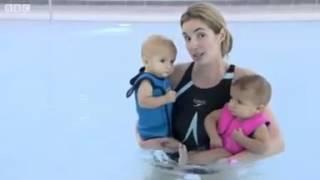 'Clever' Gloucestershire twins show swimming skills