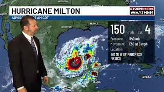 Milton now a Category 4 hurricane