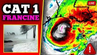 Hurricane Francine Landfall On September 11th, 2024, As It Occurred Live