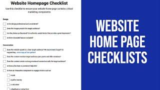 Website Home Page Copywriting Checklist & Analysis  | Captain Time