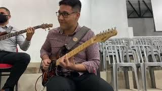 Toquei com os veteranos! HINO DA HARPA 193 | Sem ensaio e olha no que deu | Guitar Cam Gabriel Braga