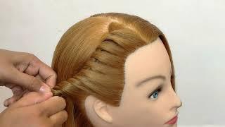 easy twist hairstyle with any outfit -latest hairstyle /hairstyle for girls /open hair hairstyle