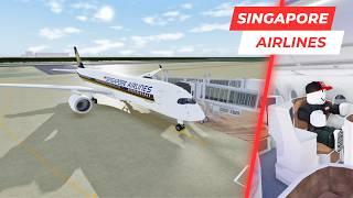 ROBLOX Airline Flight Review | Singapore Airlines | Airbus A350 | First Class