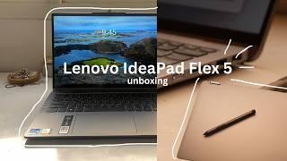 unboxing my 2 in 1 laptop│Lenovo IdeaPad Flex 5 w/ stylus & bag ️#unboxing #lenovoideapad #lenovo