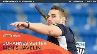 Johannes Vetter throws javelin world lead 94.20m | Ostrava Golden Spike Continental Tour Gold