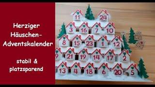 Herziger Häuschen -Adventskalender - stabil & platzsparend - Stampin´ Up!®