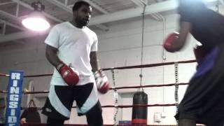 Tj Livingston sparring heavyweight boxer