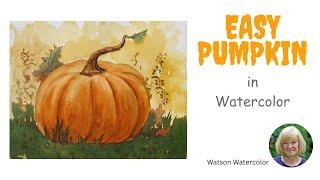 Easy Pumpkin Tutorial for Fun Watercolor Painting or Card