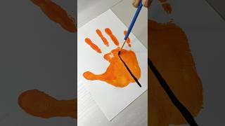 Masterpiece in Minutes: Five Finger Painting Magic #shortsart