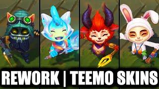 ALL TEEMO SKINS SPOTLIGHT 2024 REWORK FINAL UPDATE | League of Legends